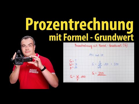 Percentage calculation using a formula - Calculating the base value - Step by step | Lehrerschmidt