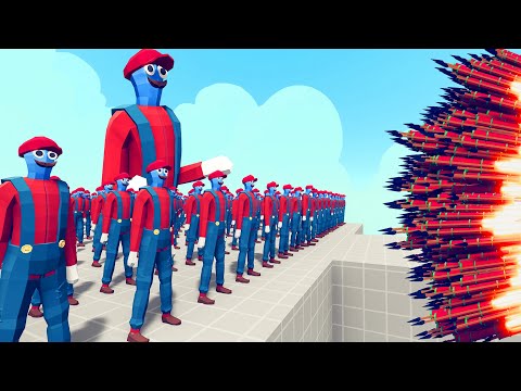 100x MARIO ARMY + 1x GIANT vs 1x EVERY GOD | TABS - Totally Accurate Battle Simulator