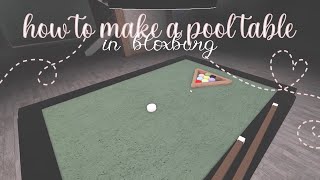 HOW TO MAKE A POOL TABLE IN BLOXBURG || #roblox