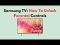 Samsung TV How To Unlock Parental Controls