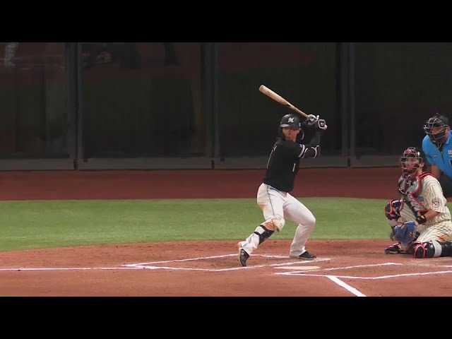 【6回表】3打数3安打!! マリーンズ・藤原恭大 三塁線を破る逆転の2点タイムリー2ベースヒット!! 2024年7月3日 北海道日本ハムファイターズ 対 千葉ロッテマリーンズ