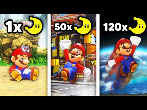 Mario Odyssey, but with EVERY MOON I jump HIGHER!