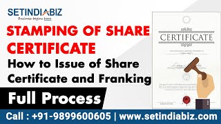 How to issue share certificate and pay stamp duty on it | Explained by Setindiabiz