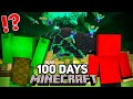 We Survived 100 Days Near a Zombified Volcano in Minecraft - Maizen JJ and Mikey