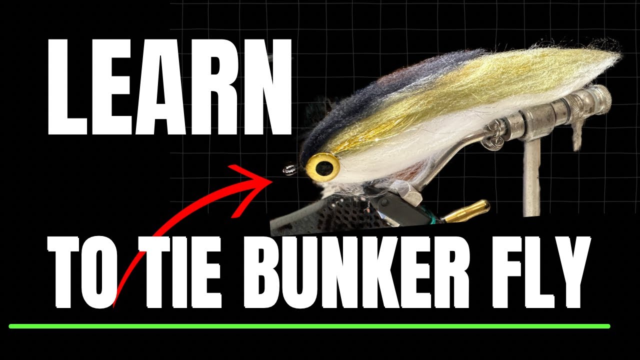 EASY How to TIE a Bunker Fly - Menhaden Fly for Striped Bass - River Bay Outfitters