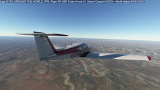 Leg: 6/133 | WORLD TOUR VFR, Piper PA-28R Turbo Arrow IV, Grand Canyon KGCN - North Island KNZY