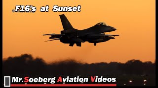 TOUCH & GO's at Sunset,  F-16's  Neth.A.F.
