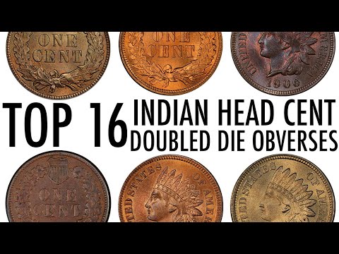 Top 16 Doubled Die Obverse Indian Head Cent Varieties - Photos & Values - Full PCGS / NGC DDOs List