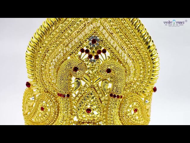 Mukut/Crown/Headpiece For Big Statues Temple Idols (12 inches Ear to Ear Dimension ) video