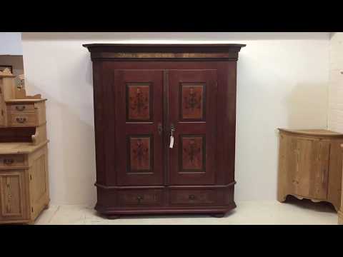 18th Century Painted Pine Wardrobe  - Pinefinders Old Pine Furniture Warehouse