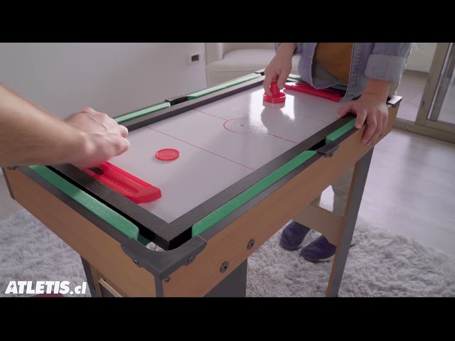 Vídeo relacionado con Leomark Mesa Multifuncional Multijuegos Futbolin Mesa de Juego 4 en 1 (futbolín, Billar, Tenis, Hockey) Buena Diversión para Niños Deporte Madera, Dimensiones: 82 x 43,5 x 20(A) cm