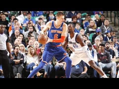 Porzingis Fakes Barnes in Post! 29 Pts vs Mavs! 2017-18 Season
