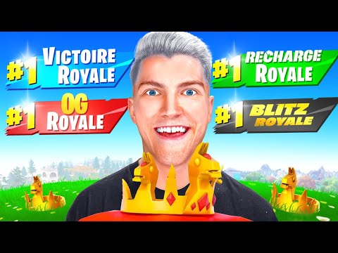 Get TOP 1 in ALL Fortnite modes IN A ROW!