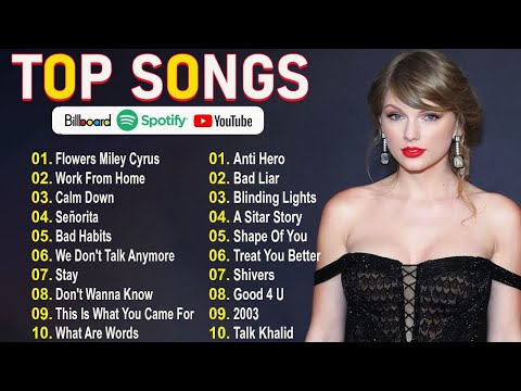 Taylor Swift,Adele, Ed Sheeran, Maroon 5, Dua Lipa, Rihanna, Bruno Mars,  Sia - Billboard Hot 100🎶