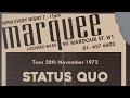 Status Quo Roadhouse Blues Marquee Club 28th November 1972 SBD Bootleg Mono
