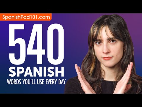 540 Spanish Words You'll Use Every Day - Basic Vocabulary #94