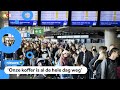 Superdruk op Schiphol: lange wachtrijen en vluchten gaan niet