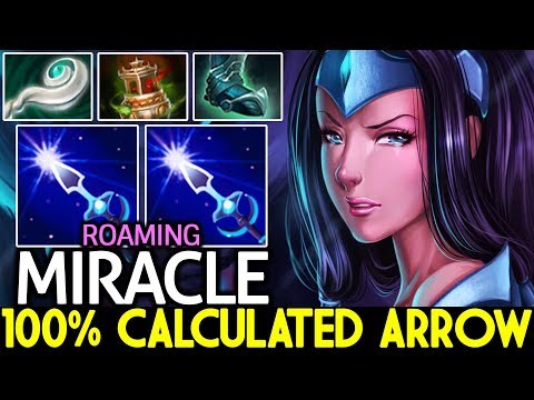 MIRACLE [Mirana] 100% Calculated Arrow Roaming Gameplay 7.22 Dota 2