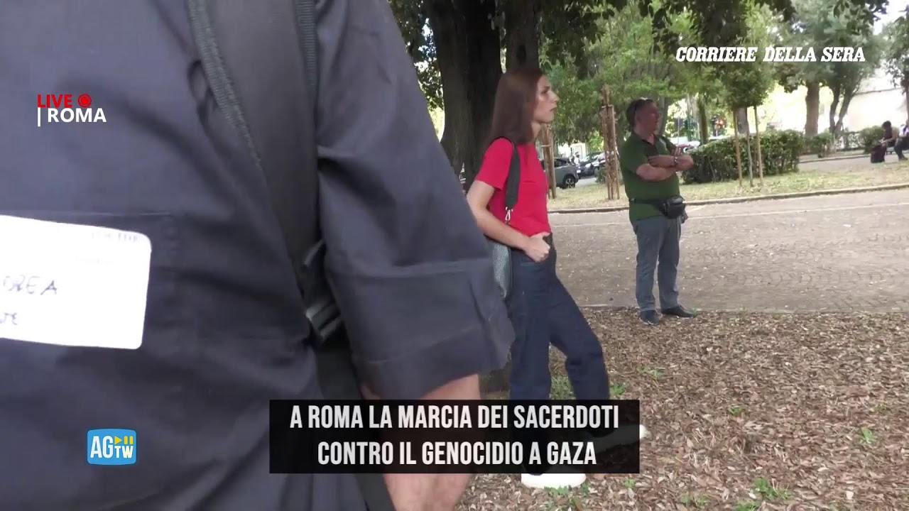 A Roma la marcia dei sacerdoti contro il genocidio a Gaza