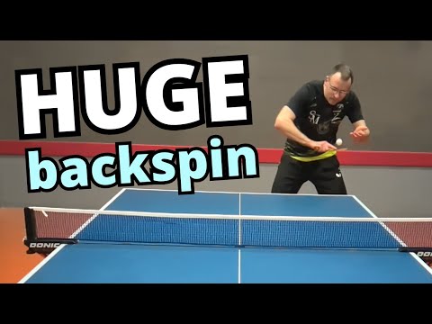 HUGE BACKSPIN! How to do a super heavy backhand backspin serve