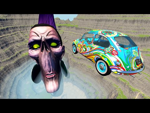 Jumping Cars over Witch - BeamNG.Drive