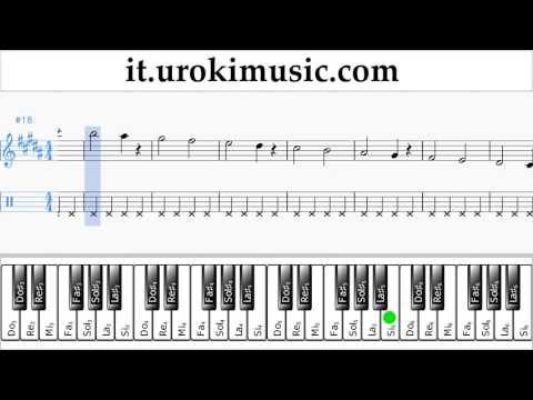 Corso di Pianoforte (mano destra) David Guetta, Justin Bieber - 2U Tablature Tab Parte#1 Esercita