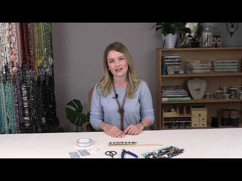 How to make a beaded elastic bracelet