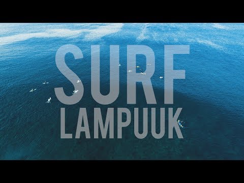 Drone footage of surfers at Lampuuk