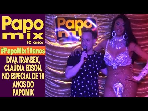Cláudia Edson, diva transex,  nos 10 anos de PapoMix  no Bar Queen