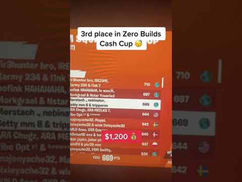 3rd Place in Zero Builds Cash Cup 🏆