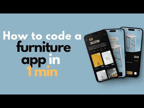 How to code a furniture app in 1 min 💻 with flutter