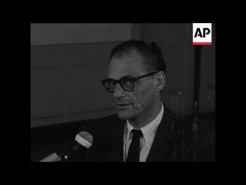 Interviews with Arthur Miller, Elia Kazan at opening of new Miller play