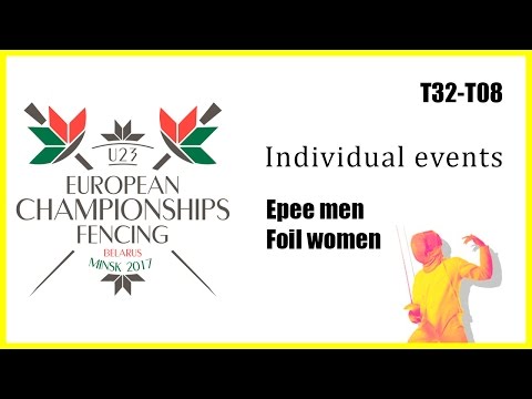 Day 2 European Championships U-23 Individuals Epee men, Foil women yellow piste