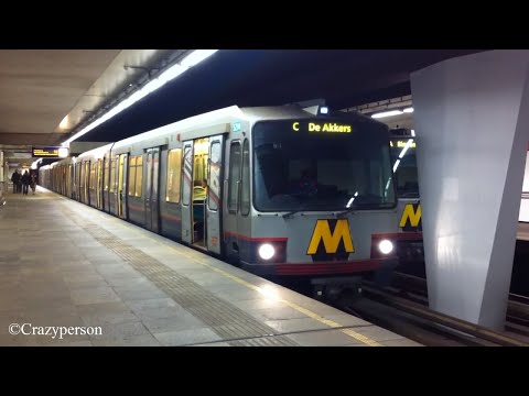 RET Metro SG2 Lijn C + Lijn A Eendrachtsplein Rotterdam! (+Toeter!)