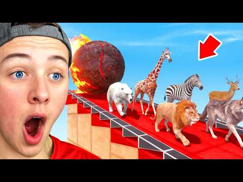 Reacting to LAVA BALL SURVIVAL MAZE in ARBS!
