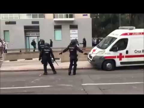 Police vs. Legia Hooligans in Madrid (Real Madrid vs. Legia Warsaw)