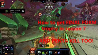 How to get FINAL FORM in SMITE in SEASON 7! and PENTA KILL TOO! (no longer works)