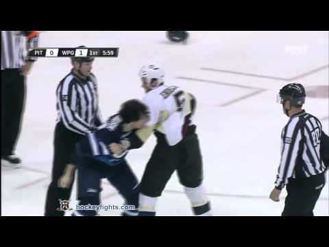 Deryk Engelland vs Chris Thorburn Oct 17, 2011