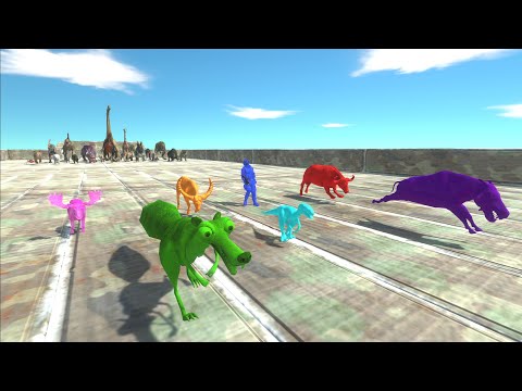Race to eat Random Neon Units - Animal Revolt Battle Simulator