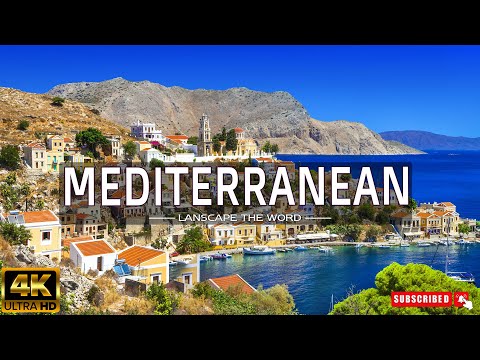 FLYING OVER MEDITERRANEAN SEA 4K UHD | Piano Relaxing Music With Beautiful Nature Film For 2023