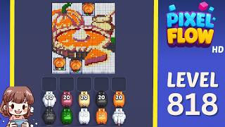 Pixel Flow Level 818 Solution Walkthrough