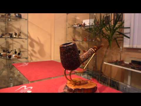 Brand new briar pipe PARONELLI half bent chimney handmade sandblast dark -  eBay: 181698811255