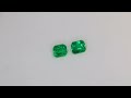 Coppia Smeraldi Colombiani, taglio ottagonale, 0.76 ct tot. Video 1