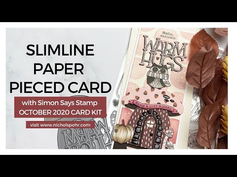 Slimline Fall Paper Pieced Card (Simon Says Stamp)