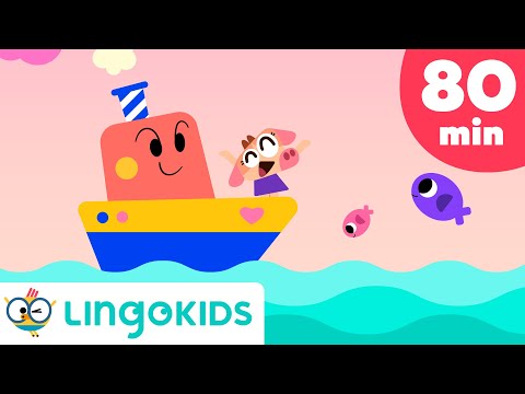 ROW ROW ROW YOUR BOAT 🌊⛵🎶  + More Nursery Rhymes | Lingokids