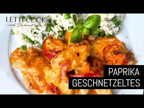 Paprikageschnetzeltes mit Erbsenreis