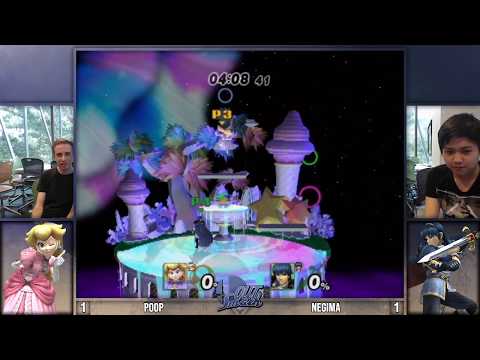 QUT Smash 9 Project M  - WR1 - Poop (Peach) vs Negima (Jigglypuff, Marth)