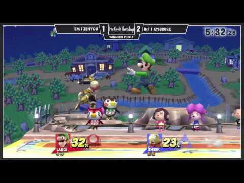 True Combo Thursdays #0.1: Winners Finals: eM | Zenyou (LUIGI) vs INF | K9sbruce (DIDDY KONG)