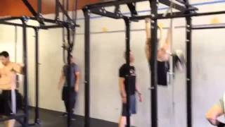 preview picture of video 'Med Ball Cleans - T2B - Back Ext - KBS - burpee pull ups @ CrossFit Akron'