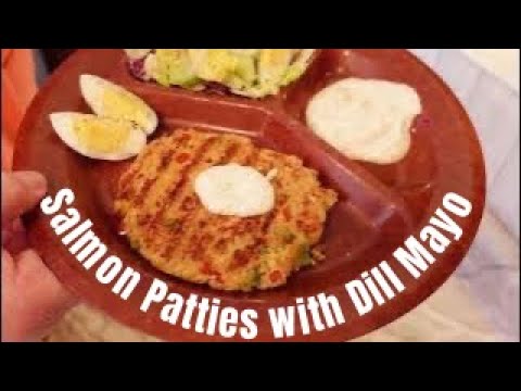 Salmon Patties with Dill Mayo